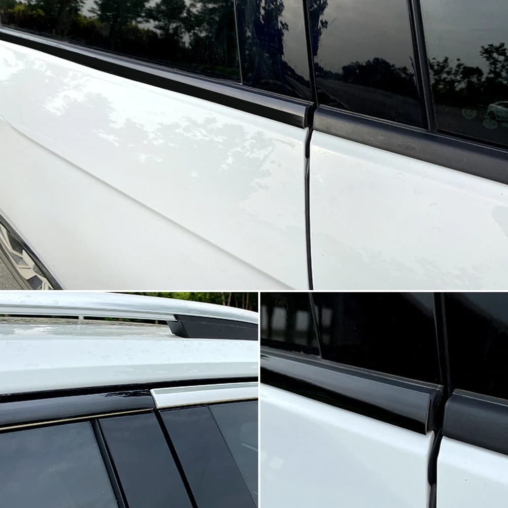 Nouveau 1 rouleau autocollant de carrosserie de voiture bricolage 3/5M noir brillant bande de protection extérieure