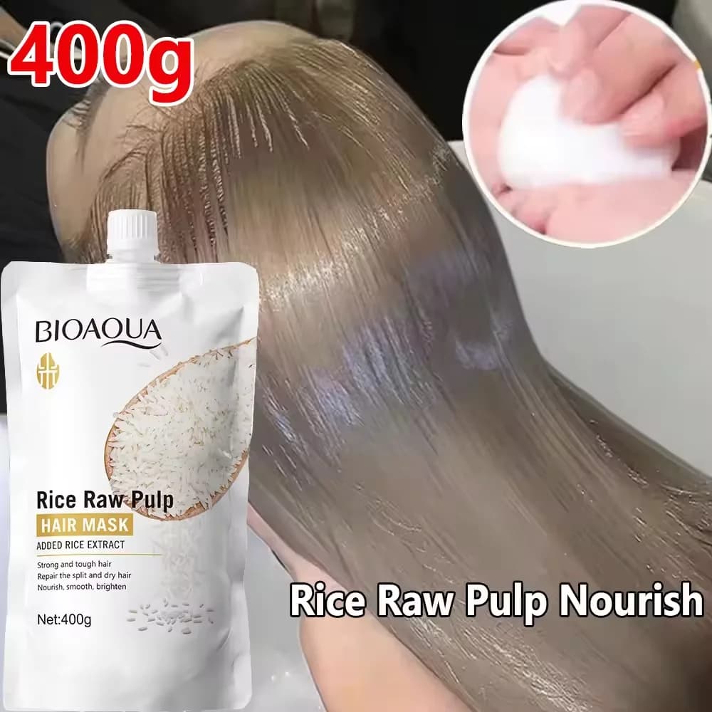 Masque capillaire à la kératine magique, 10/30/50/100/400g, 5 secondes, réparation des cheveux crépus endommagés, doux, lisse et brillant, riz hydratant, soins capillaires