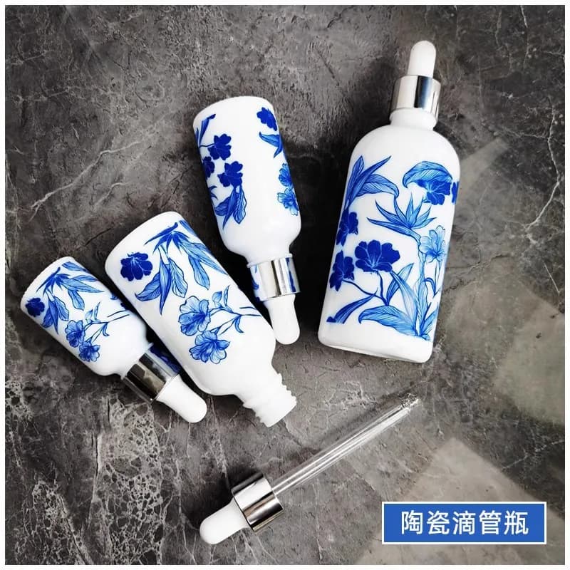 1pc flacon compte-gouttes céramique huile essentielle aromathérapie bouteilles d'huile distributeurs conteneurs