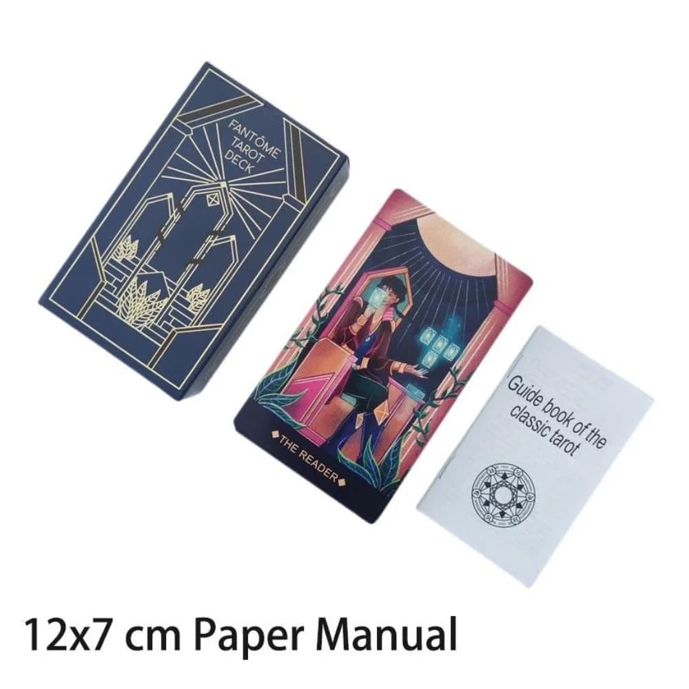 Jeu de cartes de tarot Fantome en papier, manuel, 12x7 cm