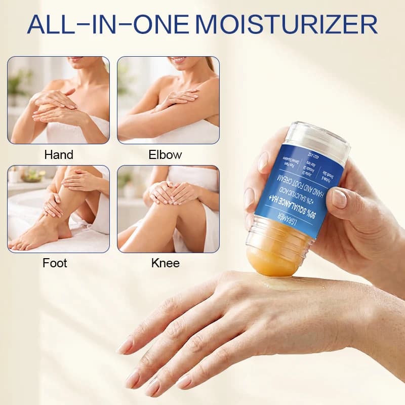 Crème pour les pieds à 90 % de squalane et 2 % d'acide salicylique, crème hydratante pour les mains et les pieds, pour peaux sèches, renforce et améliore la sécheresse et la rugosité