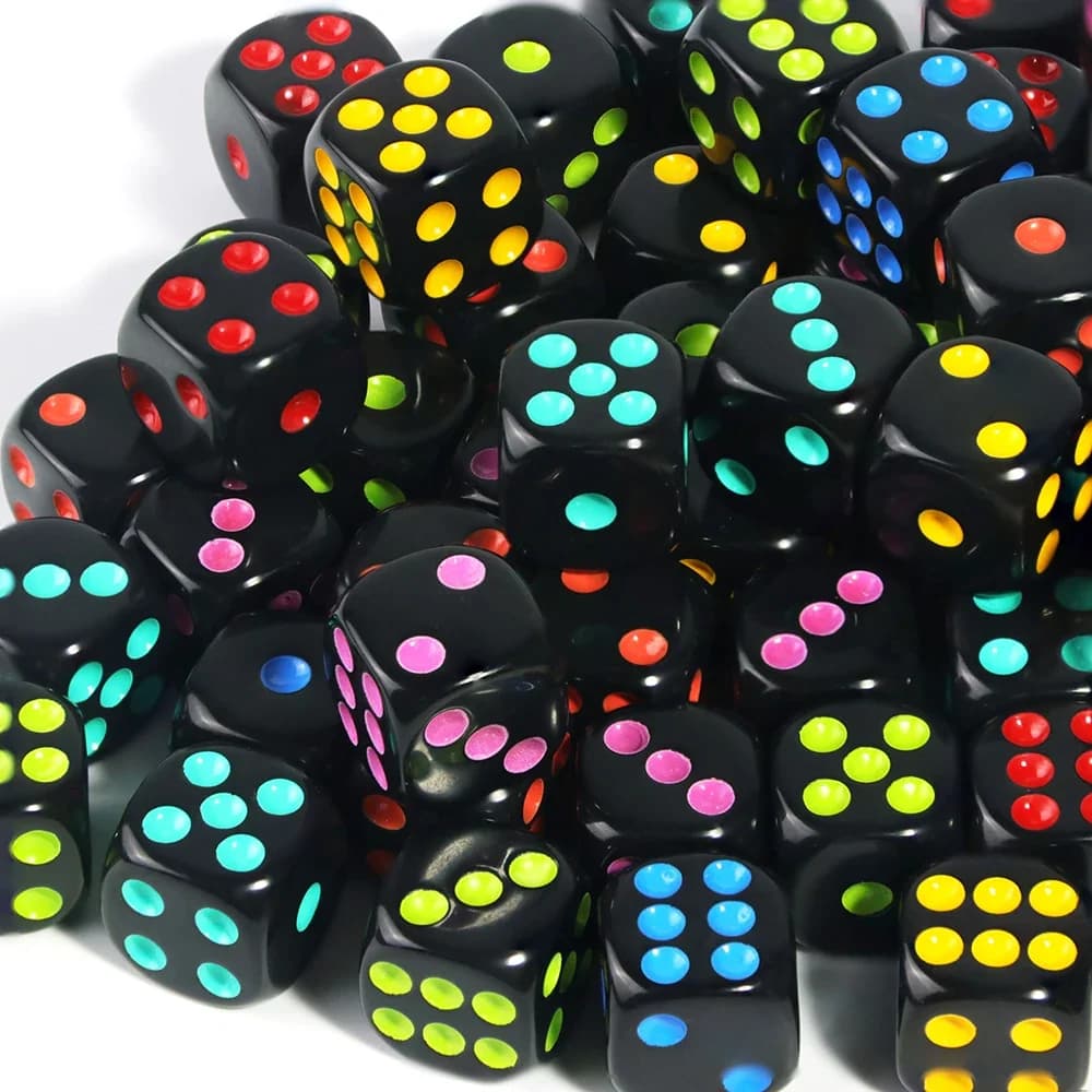 Dés de jeu D6 de 16mm, dés à Six faces à coins arrondis pour DND