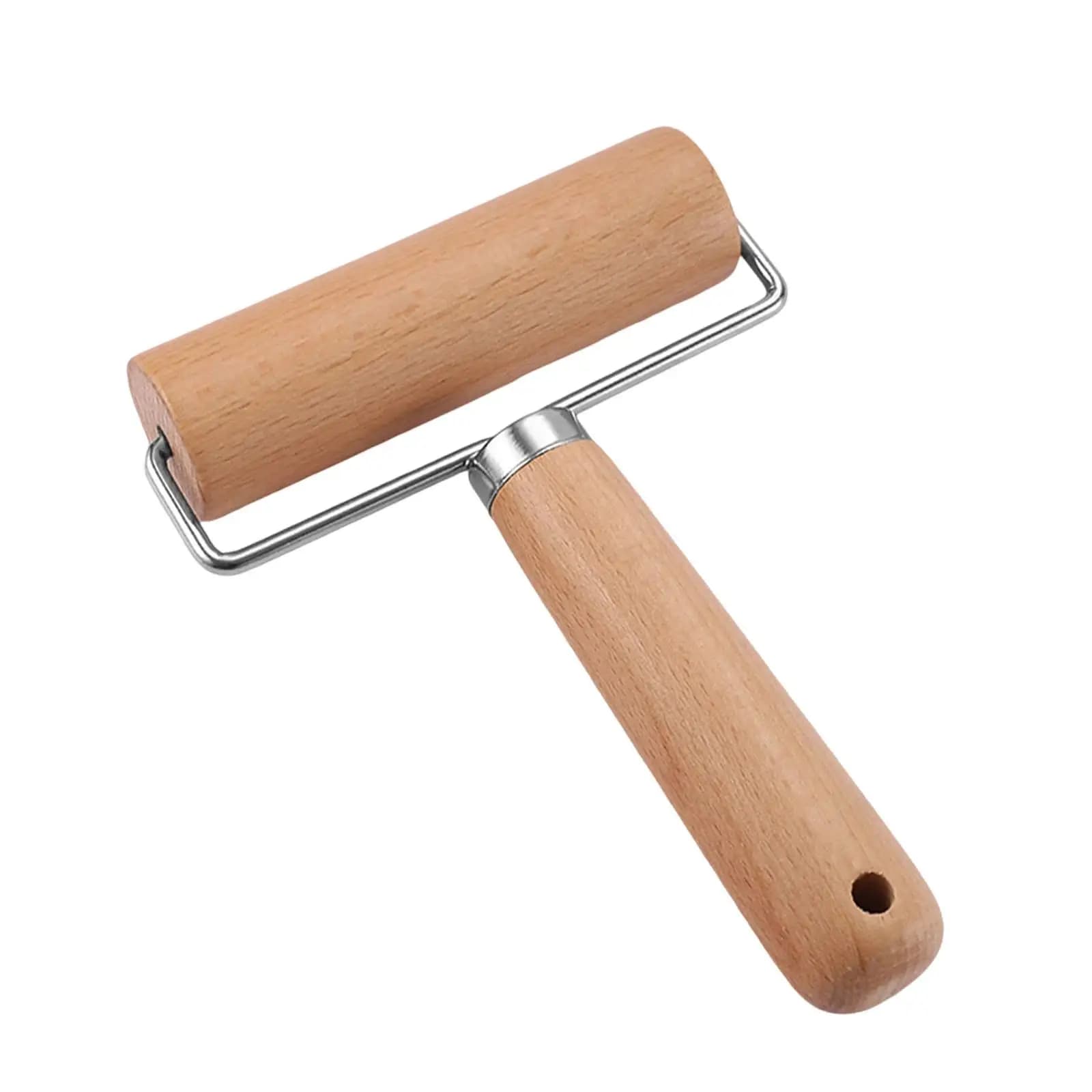 Rouleau à Pâte Antiadhésif en Bois avec Poignée, Fournitures pour Pâte, Bâton pour Farine, Tarte, Biscuit