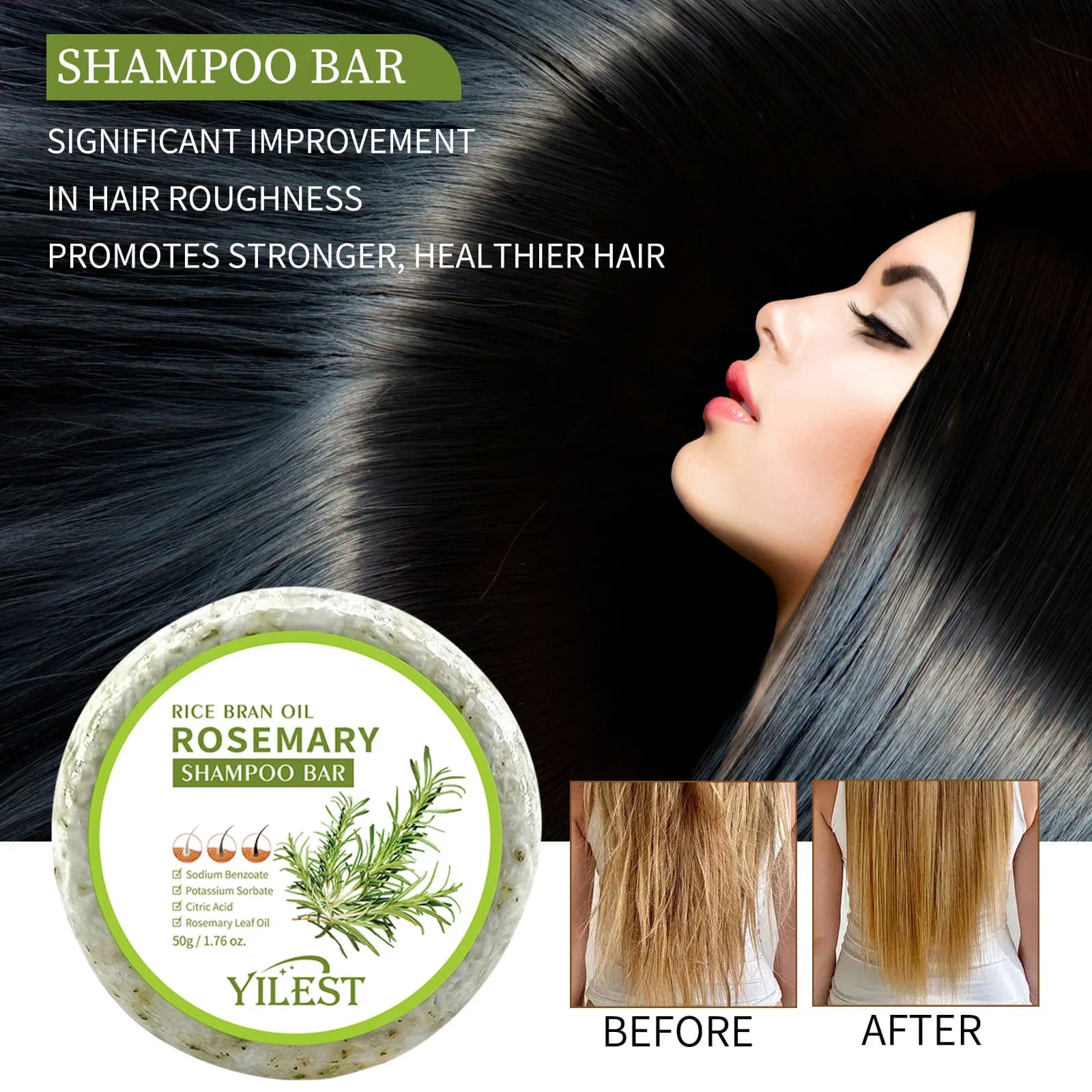 Shampoing au romarin, savon nettoyant