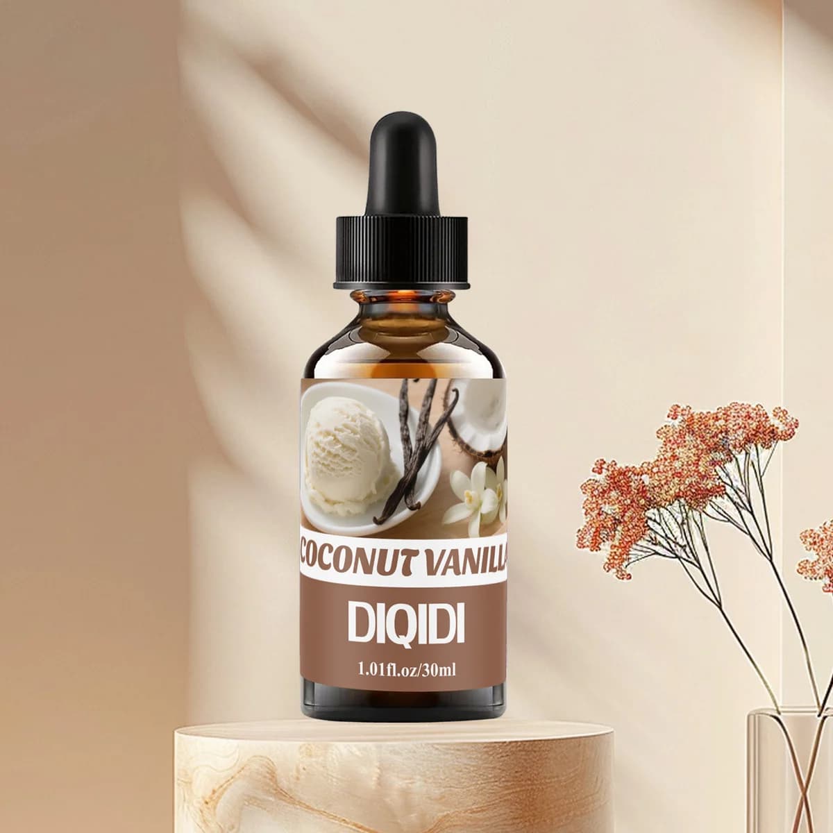 Huile essentielle de noix de coco et de vanille