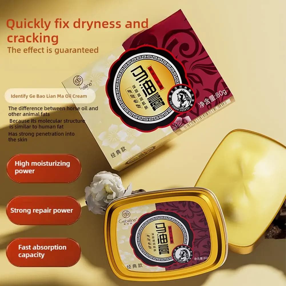 Crème pour les mains et les pieds à l'huile de cheval 80g