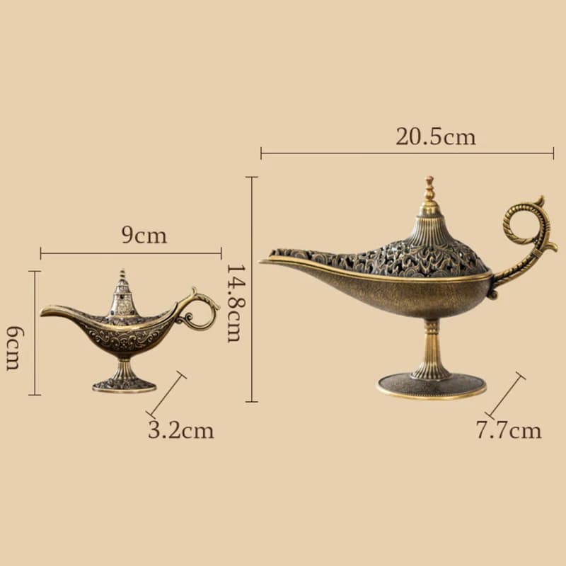 Brûleur d'encens en métal de style antique, porte-bougie parfumée ou non parfumée, décoration d'intérieur, cadeau, brûleur d'encens arabe