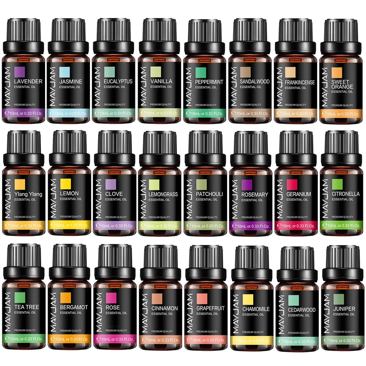 MAYJAM 10ML lavande citronnelle jasmin vanille Eucalyptus Rose citron huile essentielle pour humidificateur diffuseur fabrication de bougies