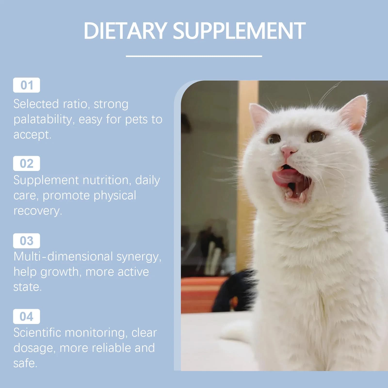Yegbong 50 ml supplément vitaminique pour chat soins quotidiens pour aider à la nutrition