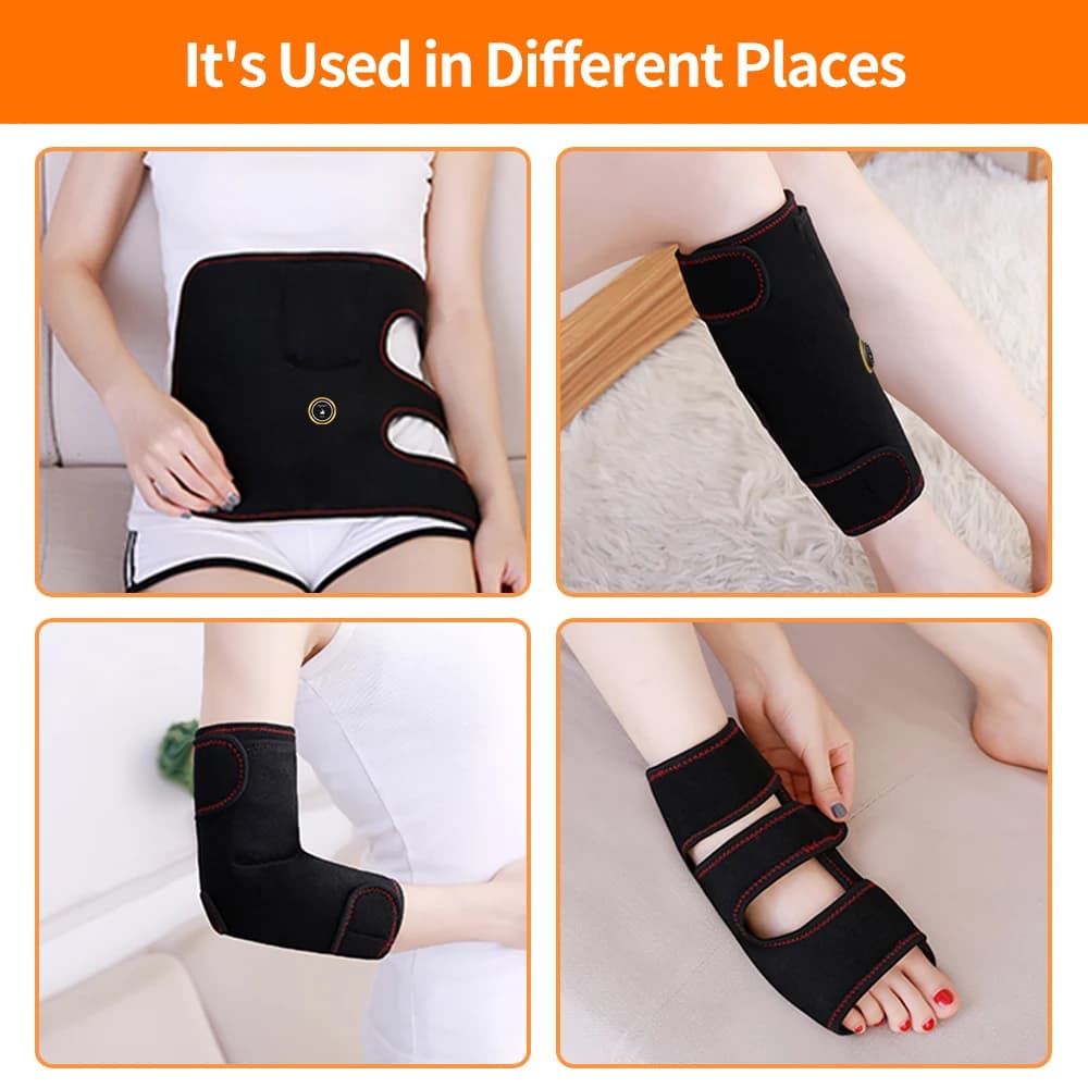 Enveloppe chauffante massante pour le coude - 3 niveaux de chaleur et de vibration pour la relaxation musculaire, le confort articulaire et les soins quotidiens pour les amateurs de fitness et les sen