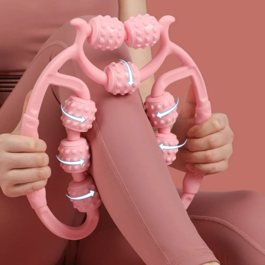 Masseur de jambes à 9 roues pour la relaxation des muscles du mollet