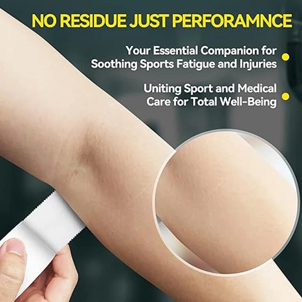 Ruban de sport athlétique à 4 rouleaux |   Très fort, facile à déchirer, sans résidus collants |   Meilleur ruban pour athlètes et formateurs |   Doigts chevilles poignet