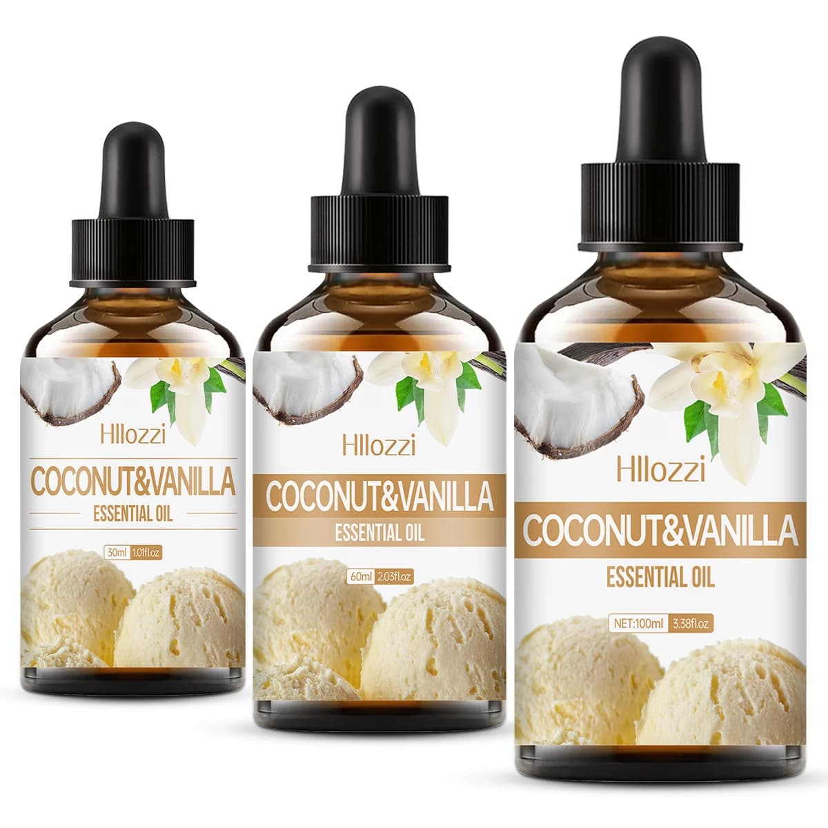 Huile essentielle de noix de coco et de vanille