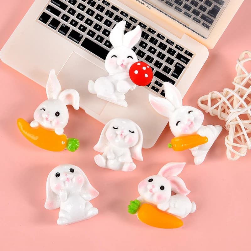 10 pièces carotte lapin résine dos plat artisanat embellissements Décor