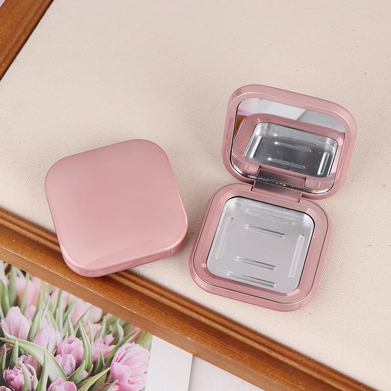 Rose vide boucle magnétique cosmétiques Palette carré fard à paupières