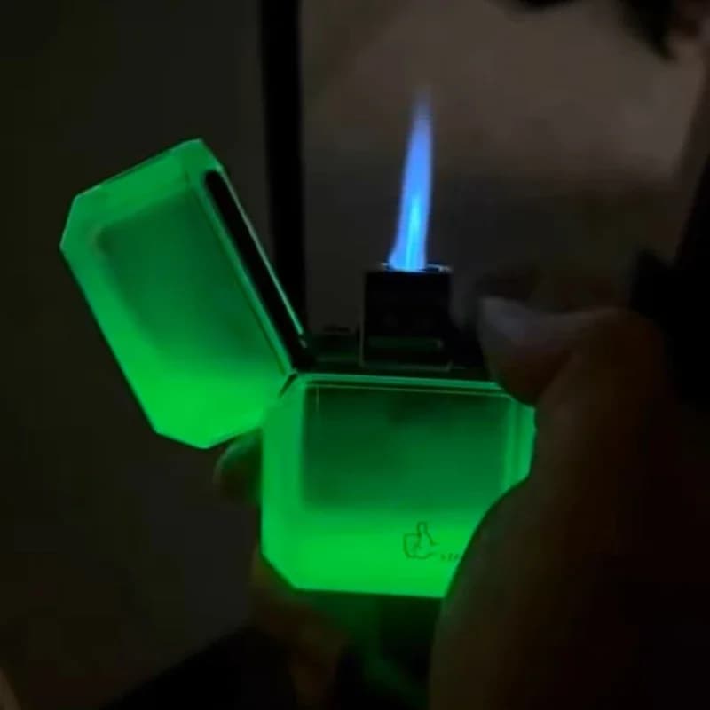 Briquet à huile lumineux coloré avec lampe à sable mouvant