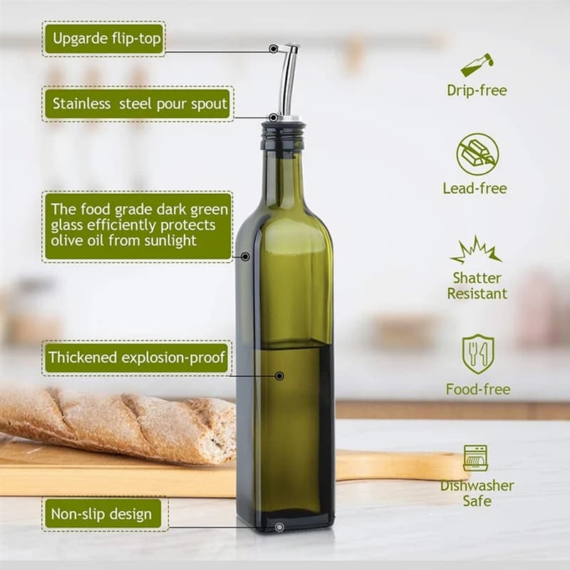 Distributeur d'huile d'olive en verre