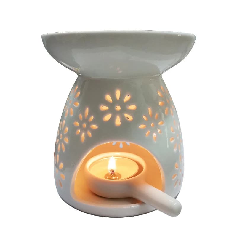 Bougeoir en céramique pour la décoration de la maison, avertir la fonte, Eva à huile, diffuseur de parfum, four d'aromathérapie, ci-après, chandelier