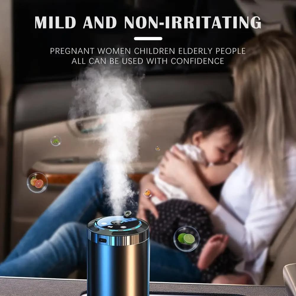 Diffuseur de parfum de voiture, dispositif Intelligent de décoration intérieure automobile, humidificateur, lumière ambiante, diffuseur d'arôme Rechargeable, ornement