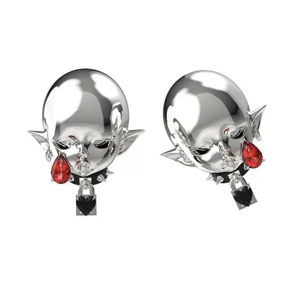 Boucles d'oreilles pendentif en forme de cœur, larmes du diable rebelle, neutre, Unique, tendance, bijoux cadeau