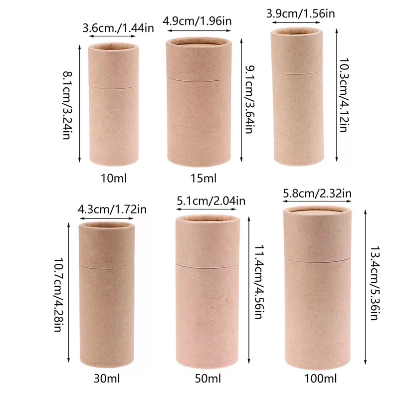 Boîtes d'emballage rondes en carton pour cadeaux, cosmétiques, huiles essentielles, flacons, rouges à lèvres, parfums, tubes en papier kraft