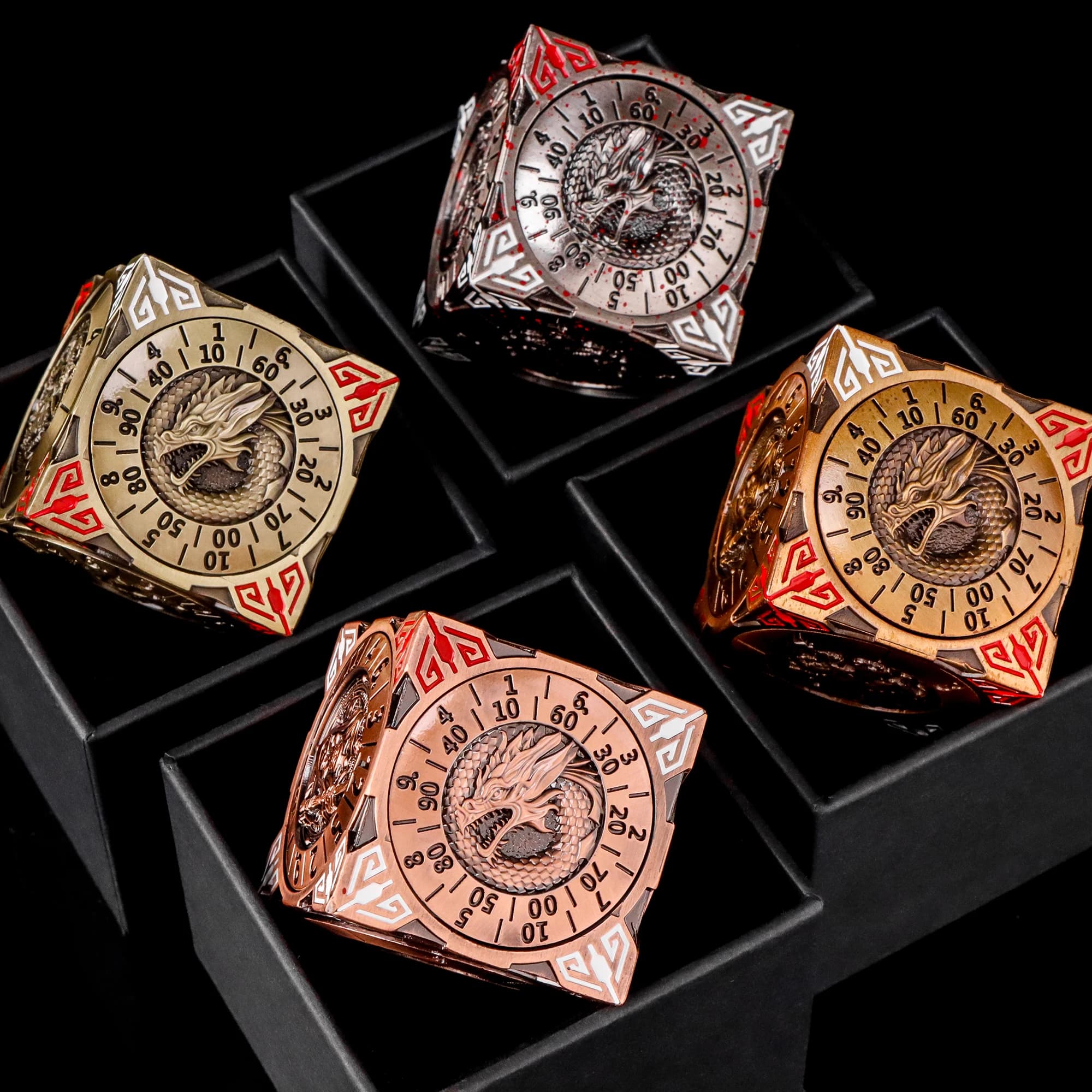 Ensemble de dés D6, ensemble de gyroscope de doigt