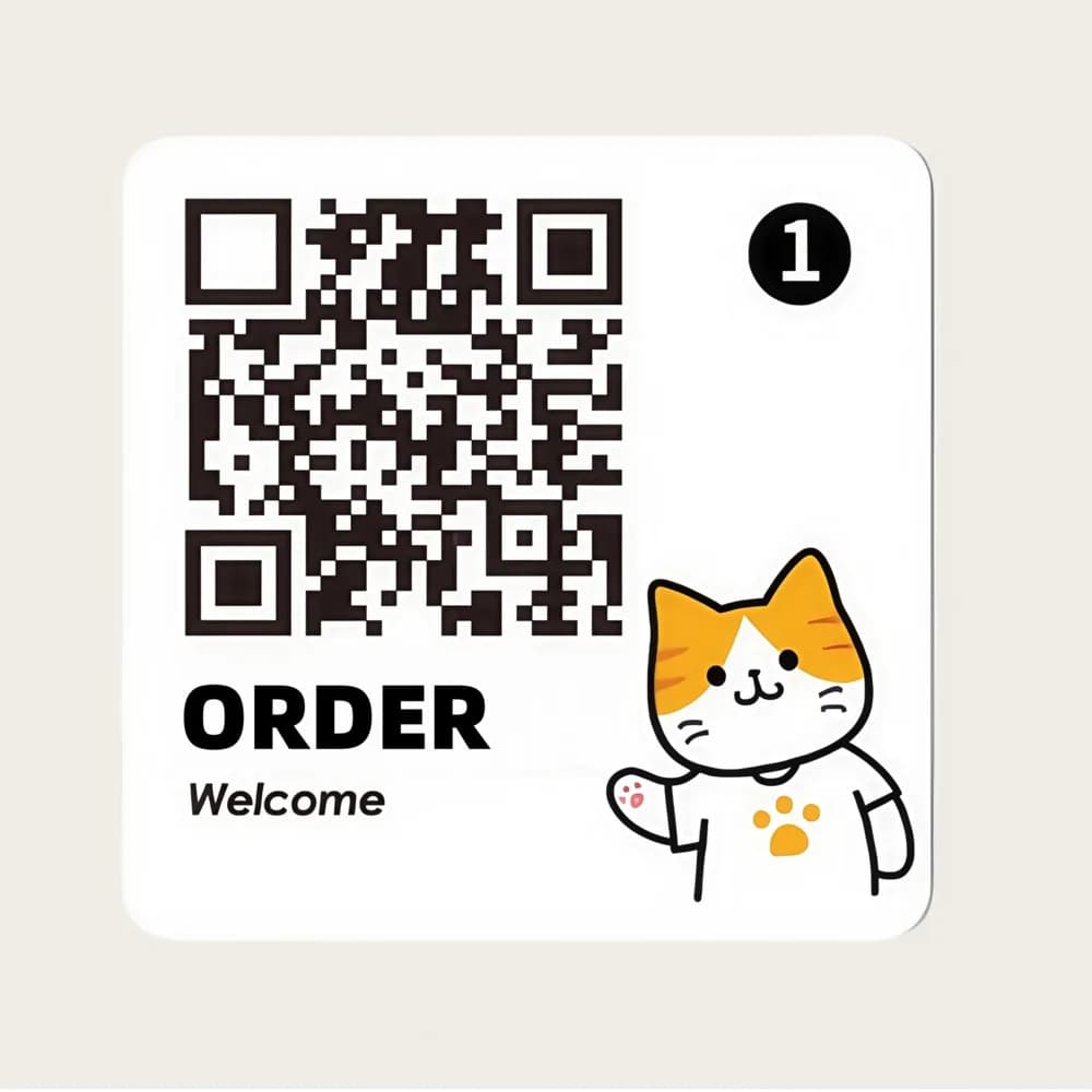 Autocollants de table plate QR