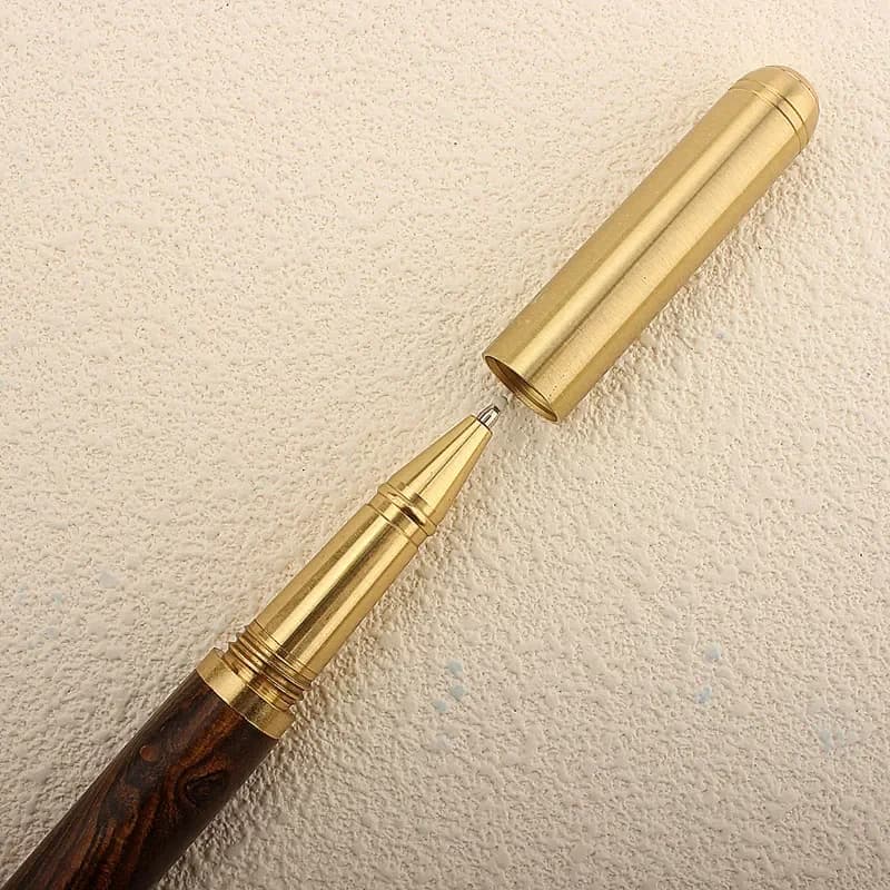 Stylo à bille rétro en métal, 0.7mm, stylos d'écriture en bois pour étudiants, stylos de calligraphie artistique, cadeaux d'affaires, fournitures de papeterie