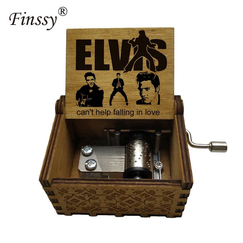 Boîte à musique classique « Can't Help Falling In Love » – 14 secondes, 18 notes – Décoration de bureau, ornements, cadeaux pour festivals et fêtes ﻿