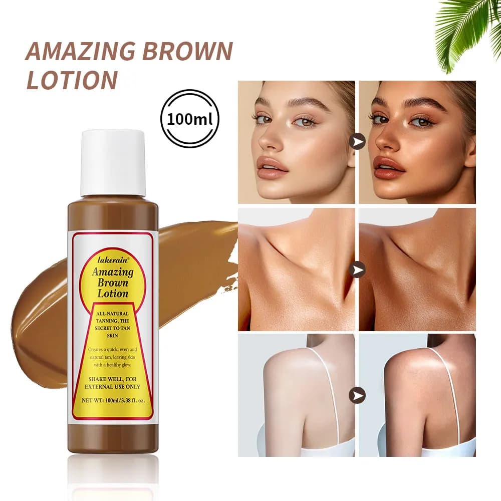 Lotion bronzante imperméable, accélérateur de bronzage naturel hawaïen avec vitamines et antioxydants, formule hydratante pour tous types de peau