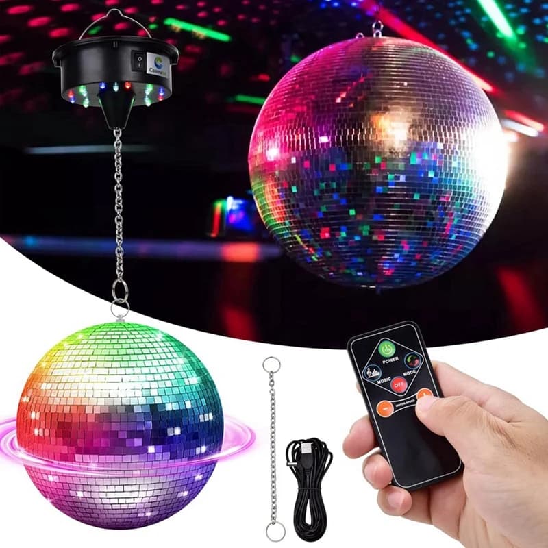 Lumières rotatives de moteur de boule Disco avec télécommande