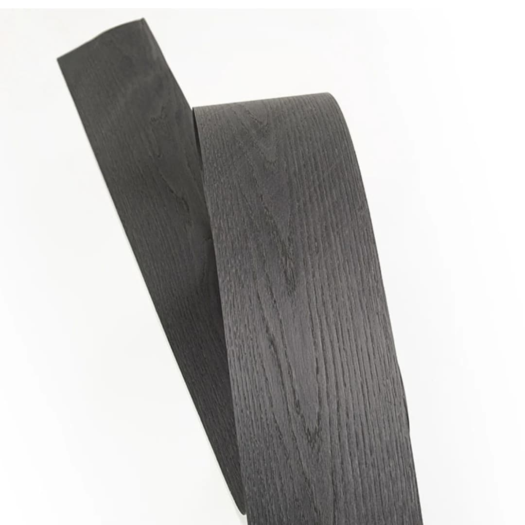 Placage en bois de grain de chêne noir teint naturel de 0.5mm d'épaisseur pour l'artisanat de meubles de travail