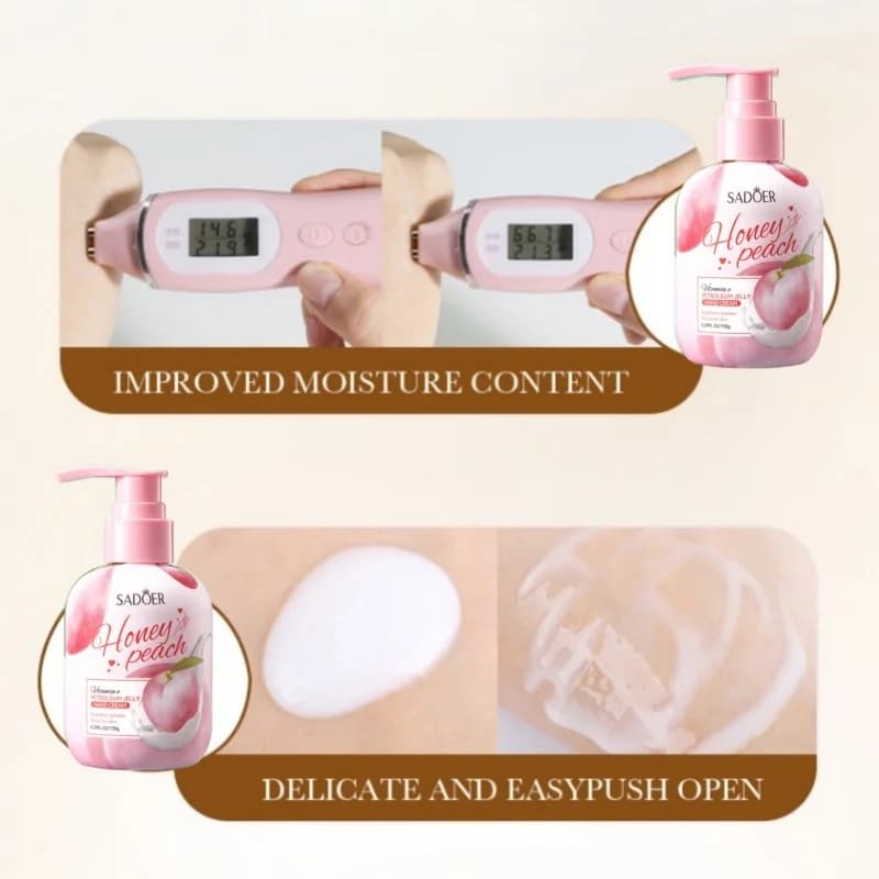 Crème pour les mains à la pêche 150g, riche en glycérine, extrait d'essence de pêche et tocophérol, avec une texture hydratante non grasse, capable de nourrir les peaux sèches, utilisable pour les soi