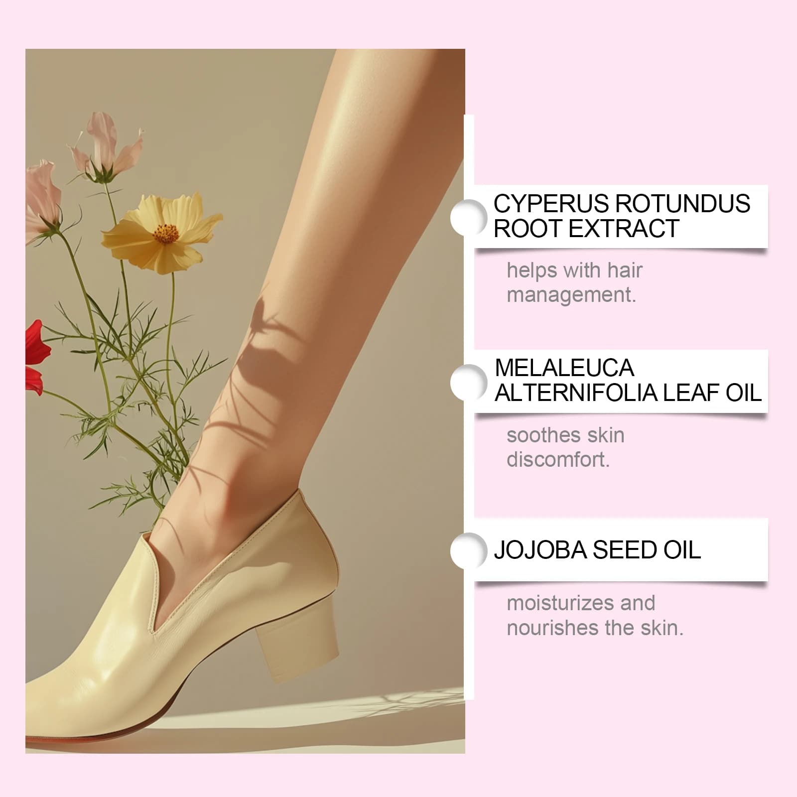 Huile de Cyperus Rotundus pour l'épilation, l'apaisement et l'hydratation de la peau, inhibiteur de croissance des poils des aisselles, des jambes et des bras, huile dépilatoire