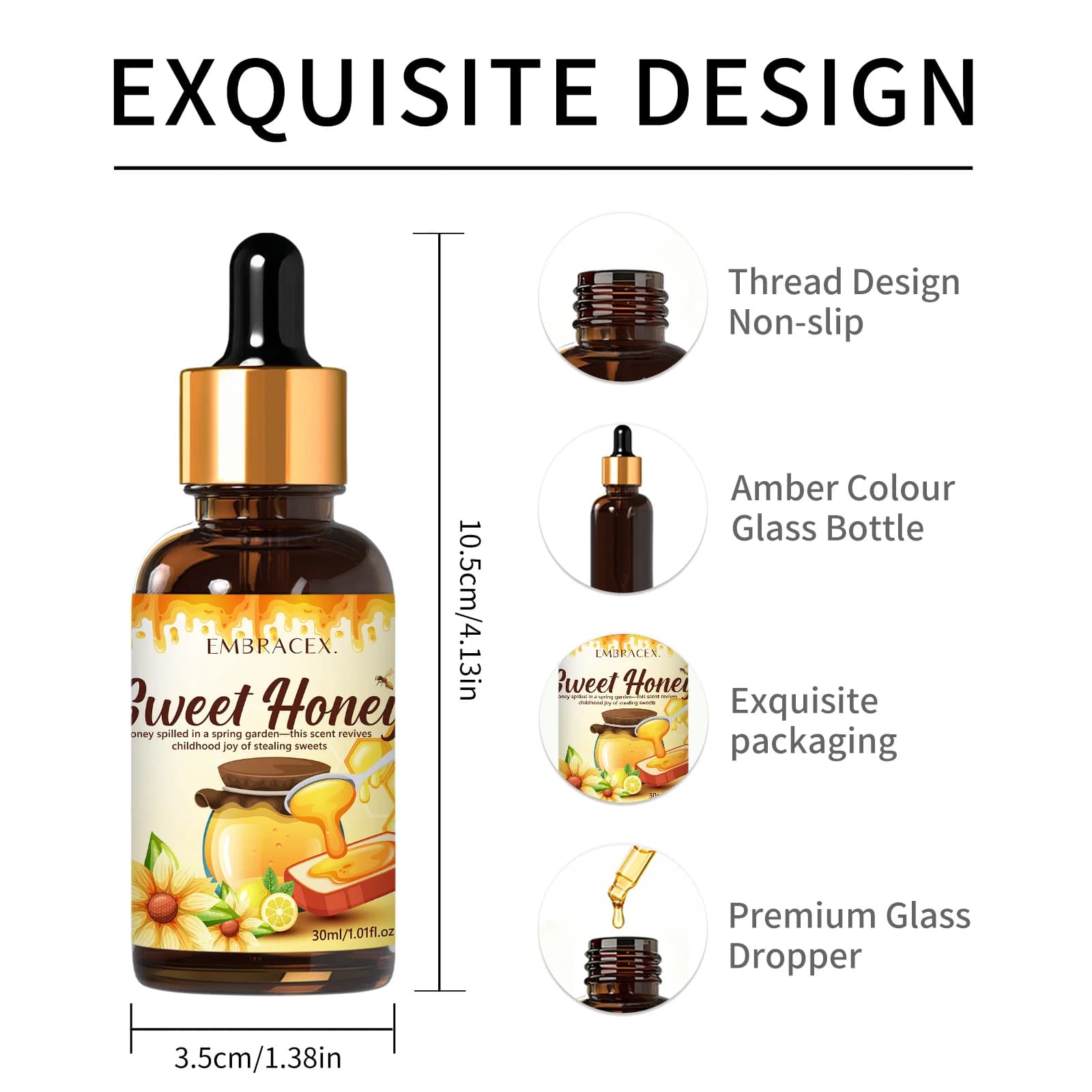 Huile essentielle de miel, 30ml, parfum alimentaire, désodorisant pour voiture, pour diffuseurs, projets de bricolage, cadeau pour amis