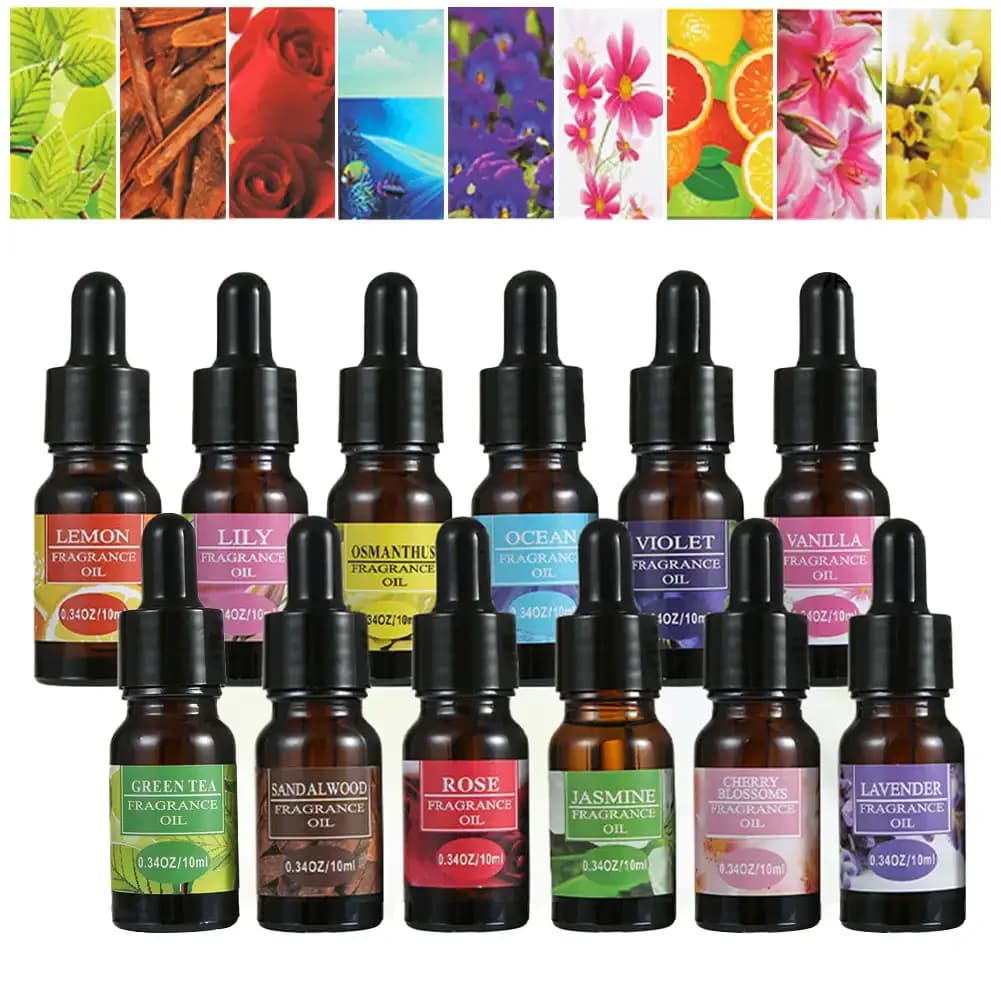 Huile essentielle de plante naturelle pour voiture, désodorisant, diffuseur, humidificateur, parfum de recharge, accessoires automobiles, 10ml