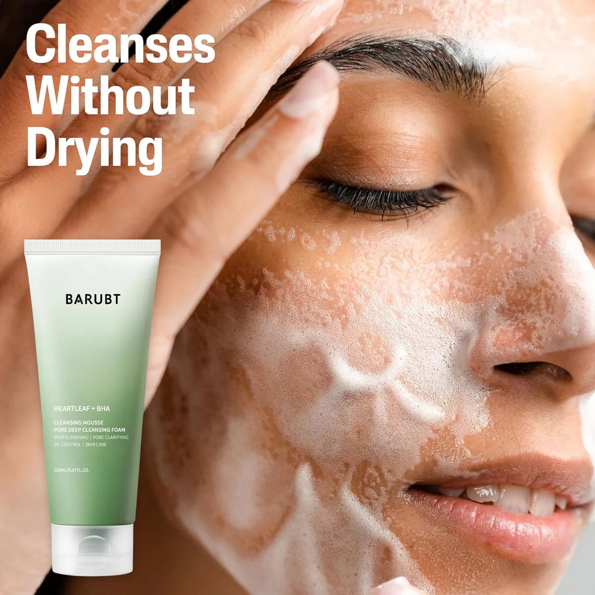 Quercetin pores mousse nettoyante en profondeur double nettoyage