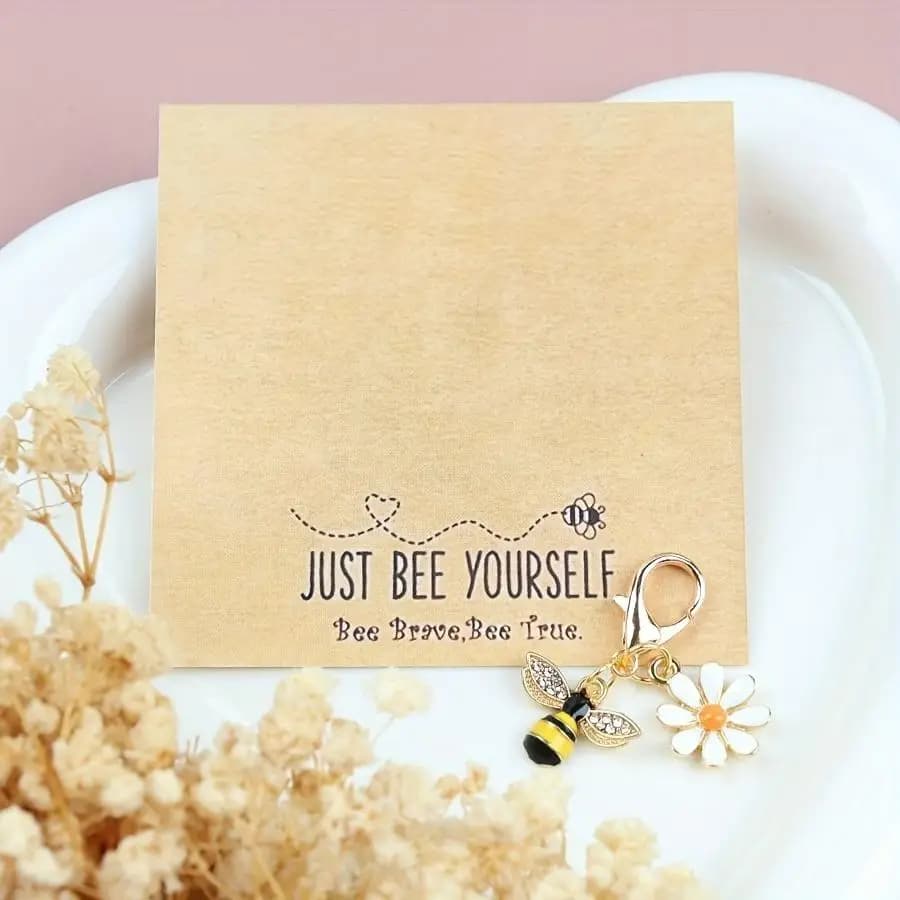 1/5/10/20/50/100 pièces Just Bee Yourself cadeaux d'encouragement positif |   Cartes dépliantes, cadeaux d'amitié mignons, cadeaux de motivation,