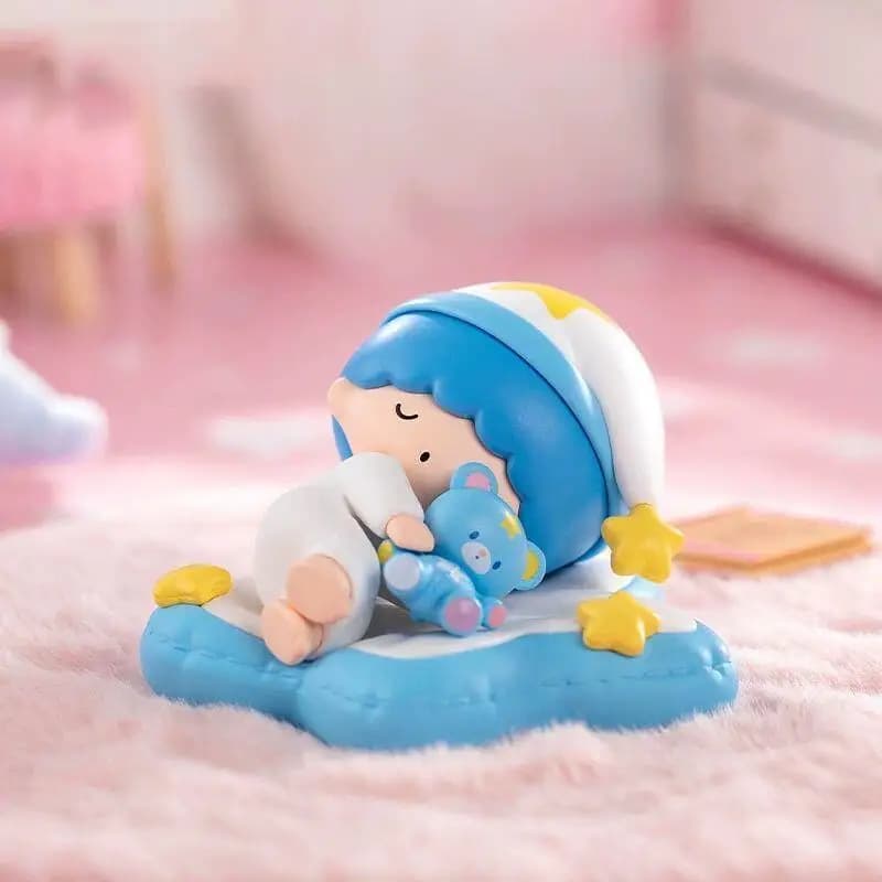 Figurines Statiques en PVC Sanrio Sleep Series Cinnamoroll Little Twin Stars – Décoration de Bureau