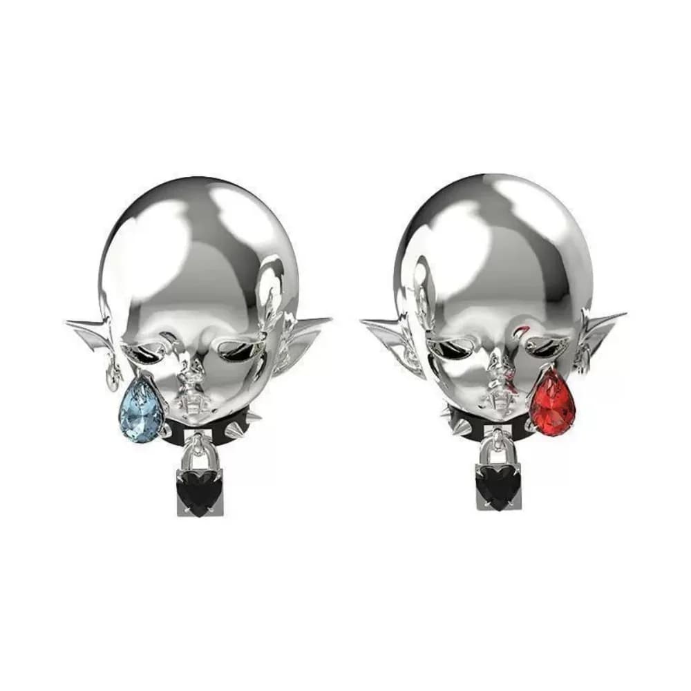 Boucles d'oreilles pendentif en forme de cœur, larmes du diable rebelle, neutre, Unique, tendance, bijoux cadeau