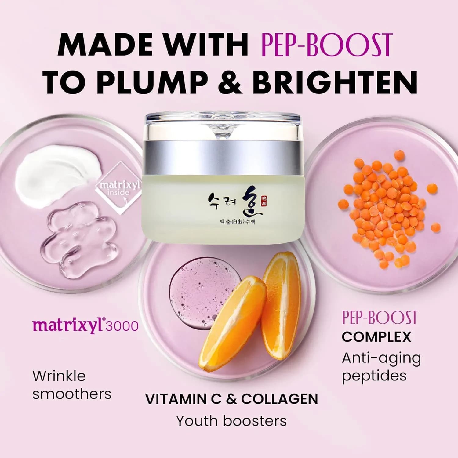 Crème pour le visage au collagène, 50g, nourrit la peau repulpante, Texture fraîche, pour rendre la peau plus jeune, crème de jour/nuit, hydratant, cosmétiques coréens