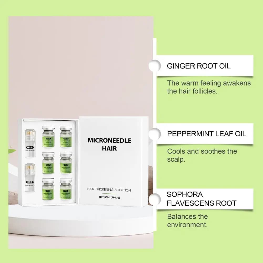 L'essence de soin capillaire au Ginseng prévient la perte de cheveux renforce la racine des cheveux nourrit en profondeur les follicules pileux améliore l'amincissement du volume des cheveux