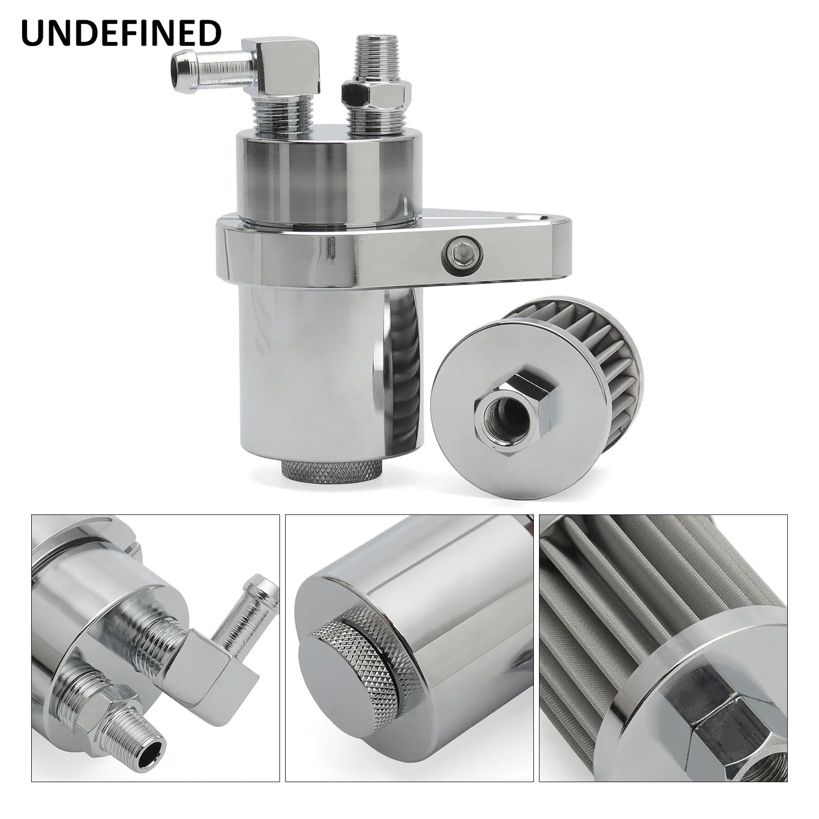 Collecteur de reniflard d'huile moteur de moto, pour Harley indien BMW modèles 40-0568 aluminium noir chromé