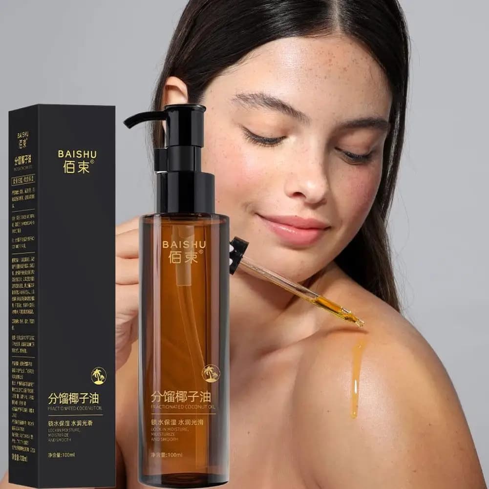 Huile de noix de coco nourrissante pour le corps, soins pour la peau sèche, huile de Massage à absorption rapide pour cheveux et ongles secs et Non gras, 100ml