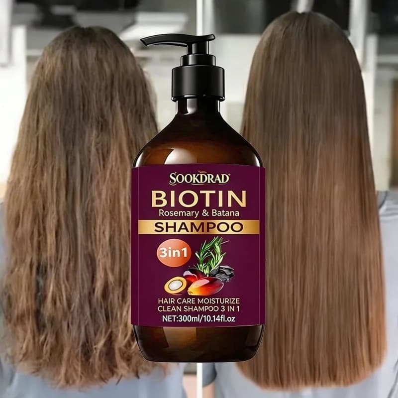 Shampoo 3-en-1 à la biotine avec romarin et batana