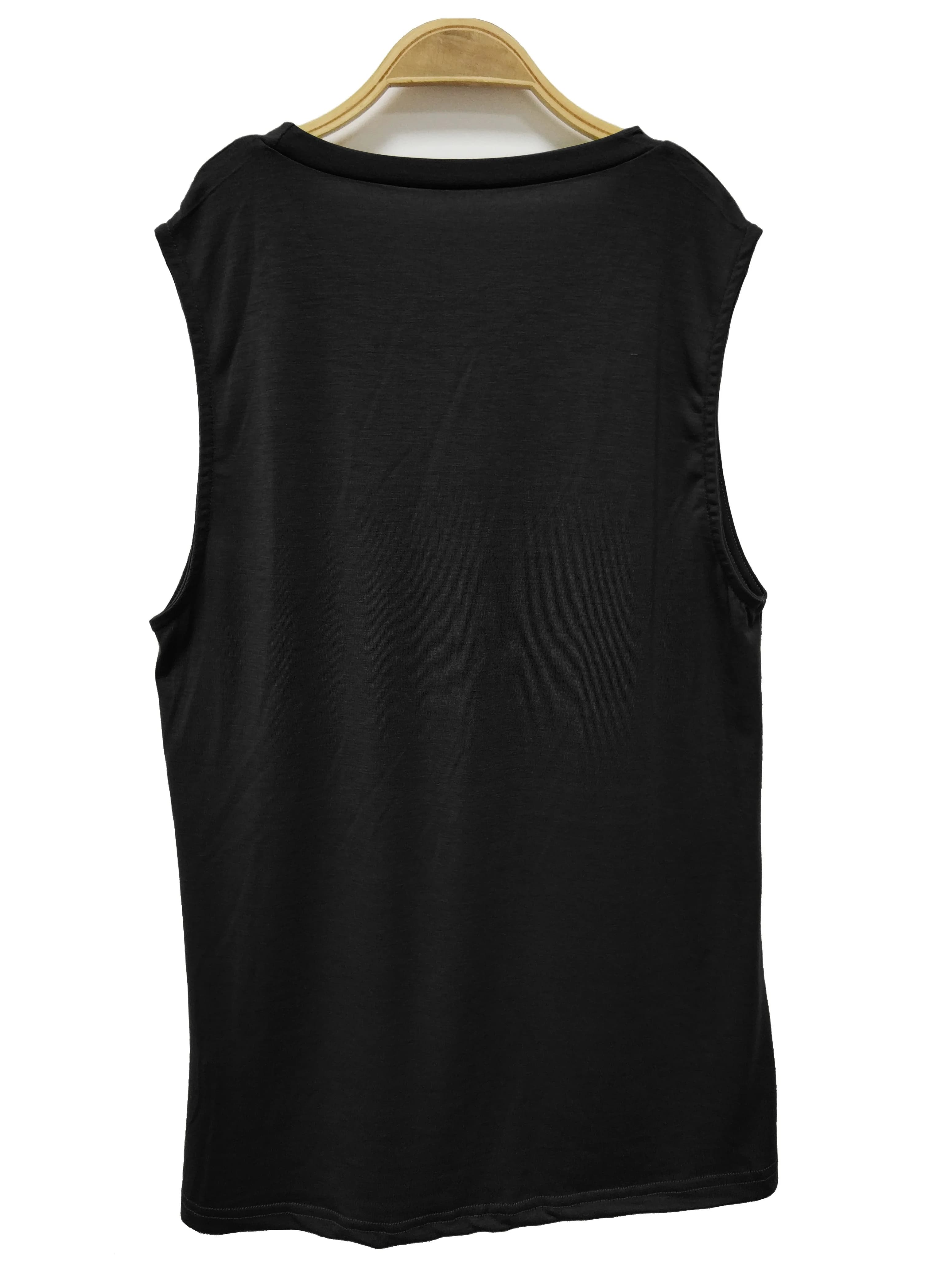 Femmes été ROCK rouleau lettre imprimer grand décontracté sans manches ample débardeur T-shirt imprimé débardeurs femmes mode Streetwear