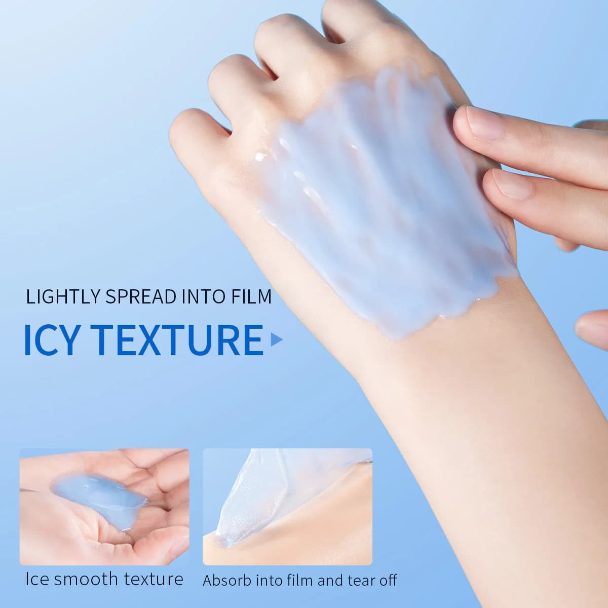 Masque hydratant doux Mercilen Ceramide Ice, contenant de l'acide hyaluronique et de la vitamine E, hydrate en profondeur le visage, laissant la peau hydratée, lisse et éclatante, adapté à tous les ty