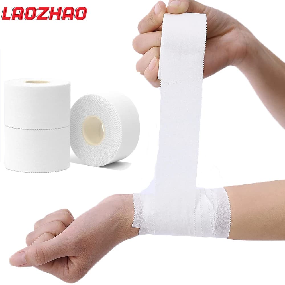 Ruban de sport athlétique blanc 3 rouleaux-adhésif fort, pas de résidus collants, facile à déchirer-pour athlètes, entraîneurs, premiers secours, blessures Wr