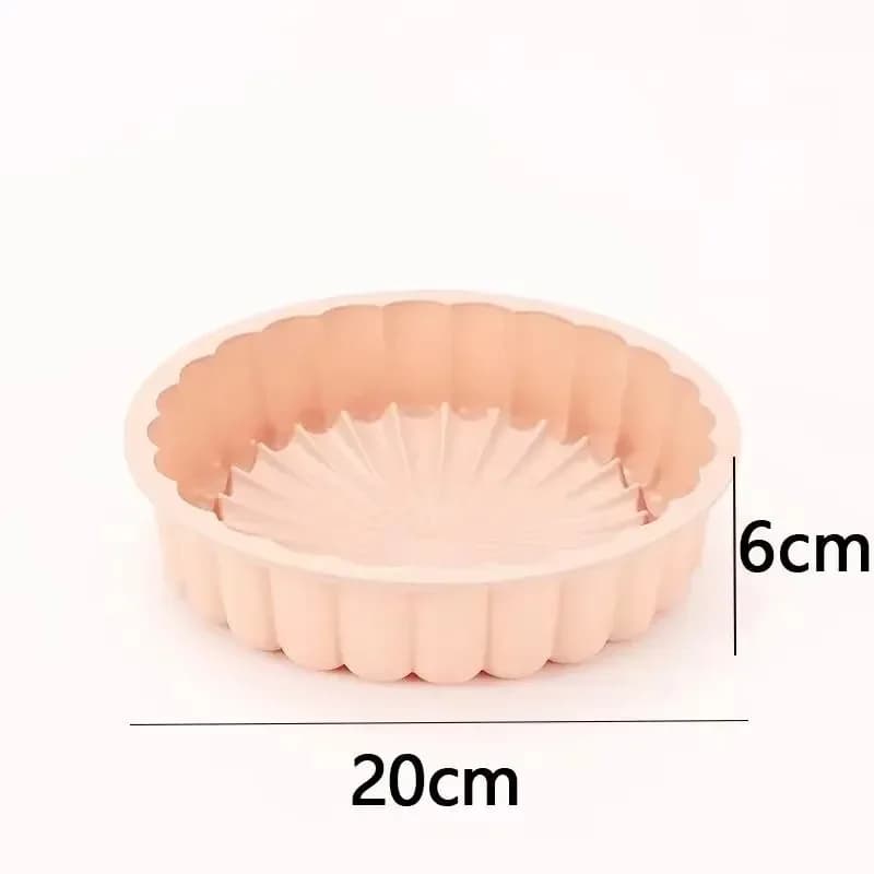 Moule à gâteau en silicone en forme de tournesol, antiadhésif, réutilisable, rond, pour gâteaux, pains et tartes, idéal pour la cuisson du chocolat, des gâteaux, des tartes et des pains.