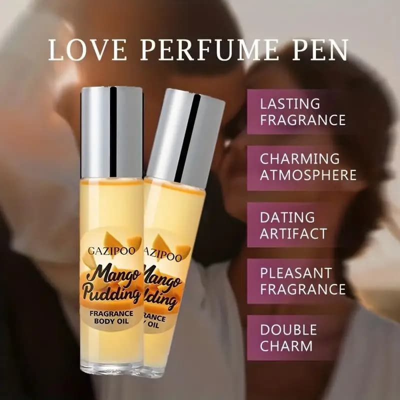 Huile parfumée Mango Pudding - 0,34 oz, notes florales fruitées fraîches et durables, cadeau idéal (1/2/4 pièces)